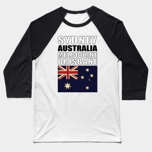 Flag of Australia Baseball T-Shirt